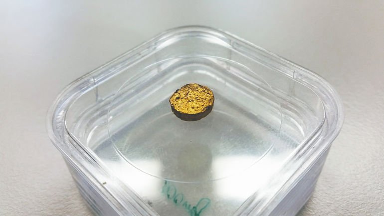 Ein 18-Karat-Gold-Nugget auf Basis von Kunststoff