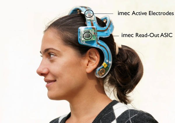 Trockene Elektroden am Headset