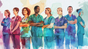 Diverse_group_of_healthcare_professionals._Medical_personnel._International_Nurses_Day._Medical_Workers_Day