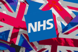 NHS GEsundheit in Großbritannien Symboldbild mit Flagge