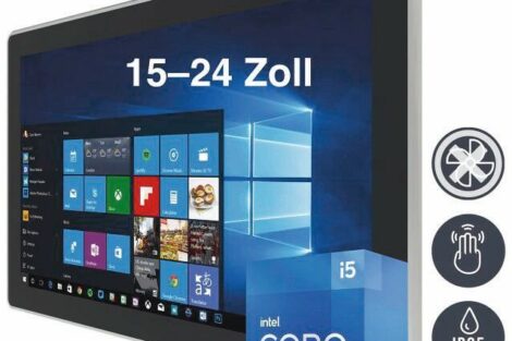 Multitouch-Panel-PC mit Aluminium-Front