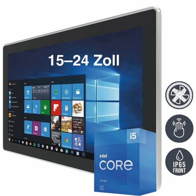 Multitouch-Panel-PC mit Aluminium-Front